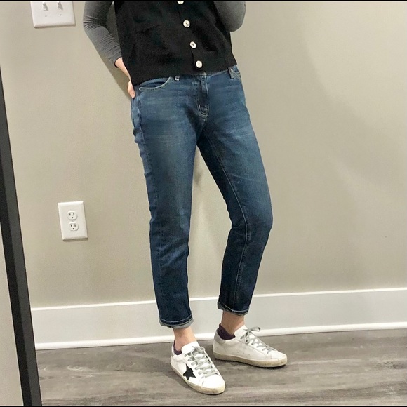 MUJI WOMEN STRETCH DENIM BOY FIT JEANS 27 - Picture 8 of 8